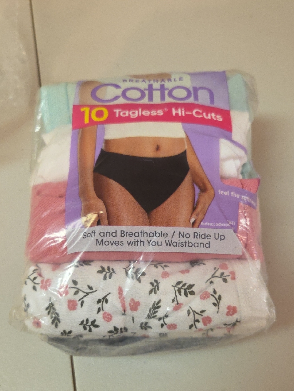 Hanes  Hi-Cut Bottoms - Black, Pink, White, Mint